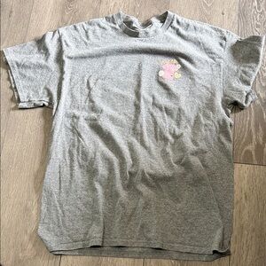 Simply Southern Gray Tee with Pink Elephant Accent